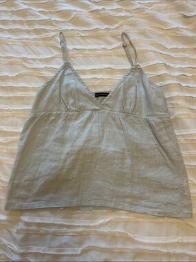Brandy Melville Sage Green Linen Cami